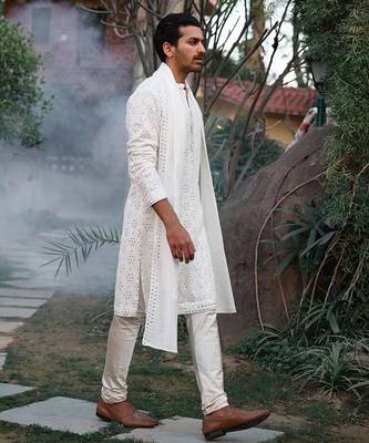 Ivory ranbir kurta (ivory) set 2
