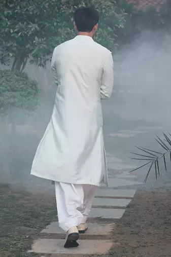 Ivory ranbir kurta (ivory) set