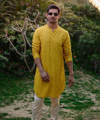 Mustard dholpur kurta set 2