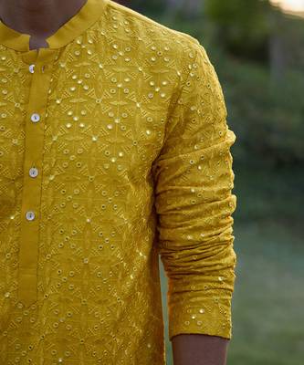 Mustard dholpur kurta set 3