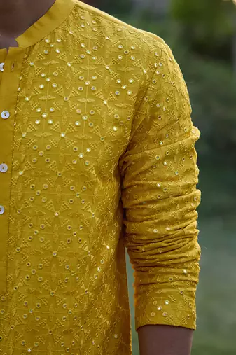 Mustard dholpur kurta set