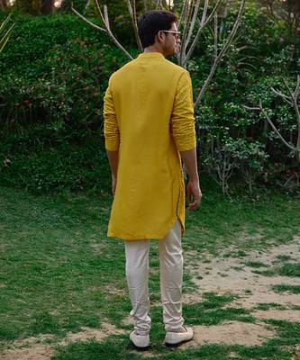 Mustard dholpur kurta set 4