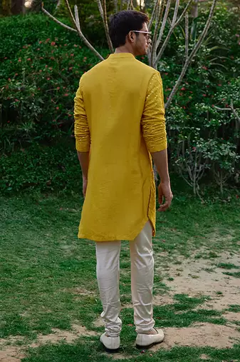 Mustard dholpur kurta set