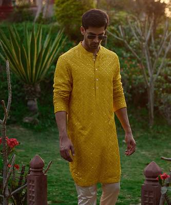 Mustard dholpur kurta set 5