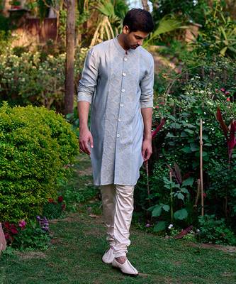 Ash grey mandawa kurta set 2