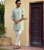 Mint green gajner kurta set