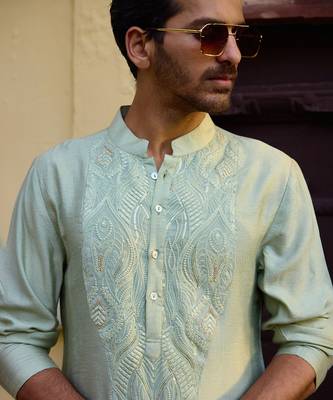 Mint green gajner kurta set 2