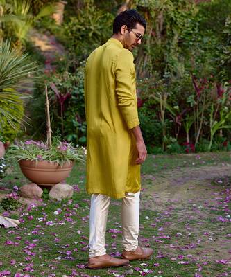 Yellow fatehgarh kurta set 3