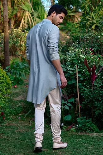 Ash grey mandawa kurta set