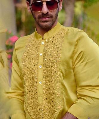 Yellow fatehgarh kurta set 4