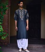 Slate grey asirgarh kurta set