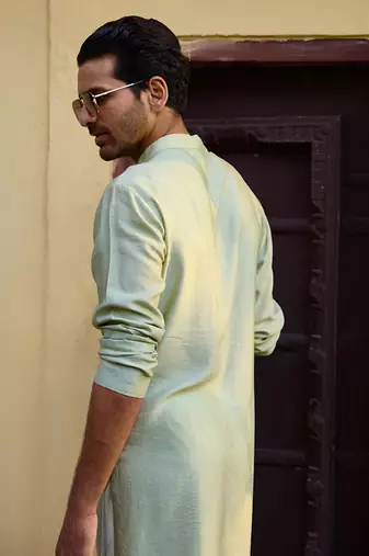Mint green gajner kurta set