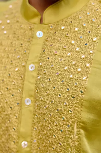 Yellow fatehgarh kurta set