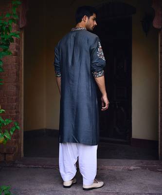 Slate grey asirgarh kurta set 3