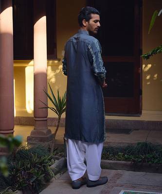 Slate grey jaisalmer kurta set 2