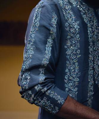 Slate grey jaisalmer kurta set 5