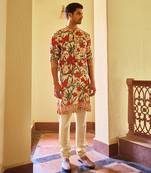 Cream akbari kurta set