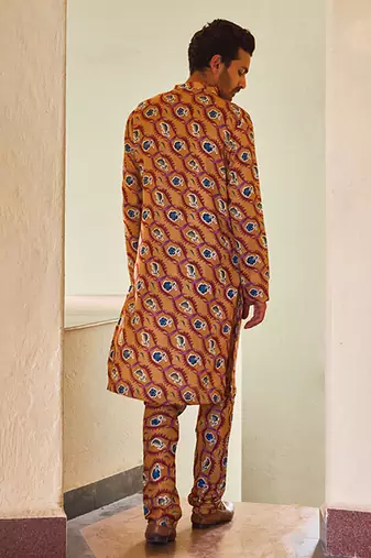 Mustard ujjayanta kurta set