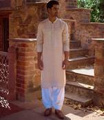 Beige nagarjuna kurta set