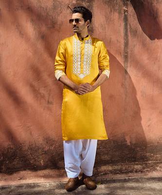 Mustard mehrangarh kurta set 1