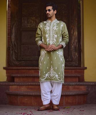 Sap green falaknuma kurta set 1