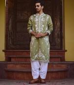 Sap green falaknuma kurta set