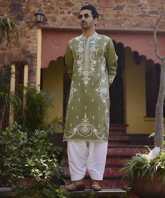 Sap green falaknuma kurta set 2