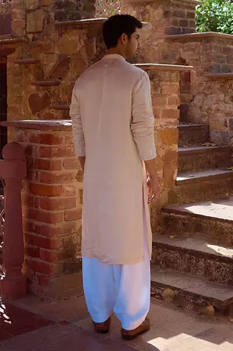 Beige nagarjuna kurta set