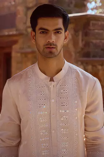 Beige nagarjuna kurta set