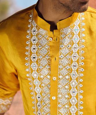 Mustard mehrangarh kurta set 5