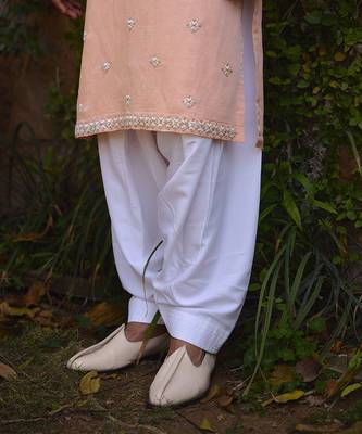 Peach rambagh kurta set 3