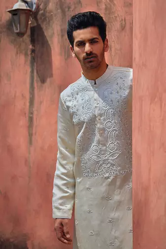 Ivory roopangarh kurta set