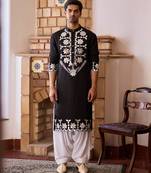 Black juna mahal kurta set