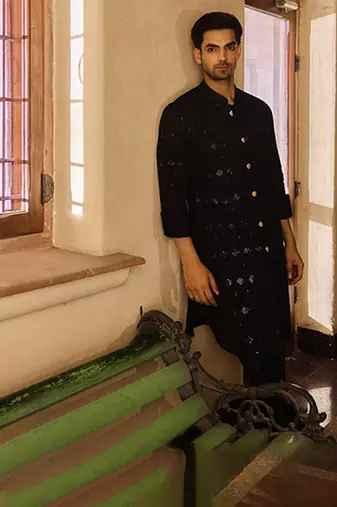 Black gohar kurta set