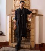 Black ranjit kurta set