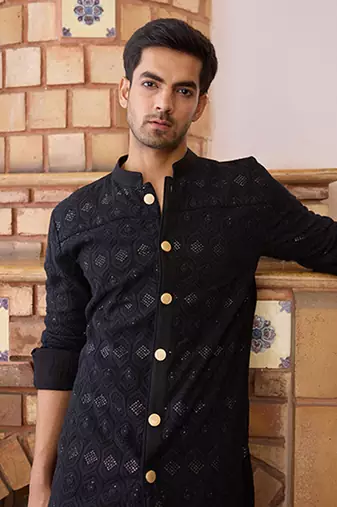 Black gohar kurta set