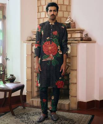 Black raas kurta set 1