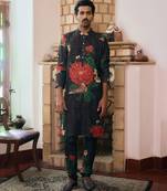 Black raas kurta set