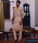 Powder pink amer kurta set