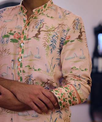 Powder pink amer kurta set 2