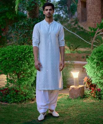 Powder blue lalitha kurta set 1