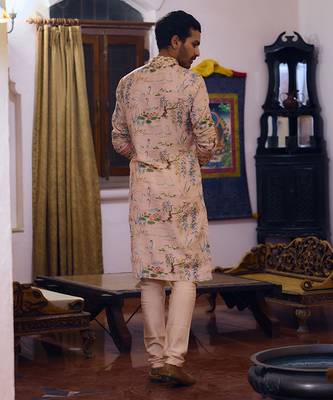 Powder pink amer kurta set 3