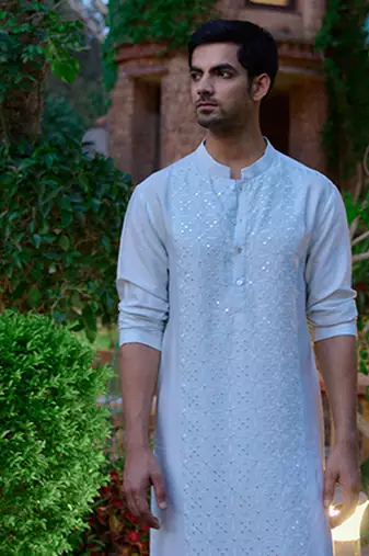 Powder blue lalitha kurta set