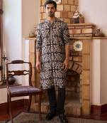 Black huzur kurta set