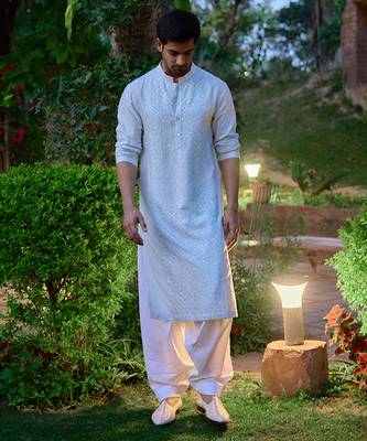 Powder blue lalitha kurta set 4