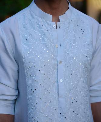 Powder blue lalitha kurta set 5