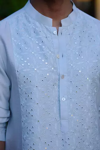 Powder blue lalitha kurta set