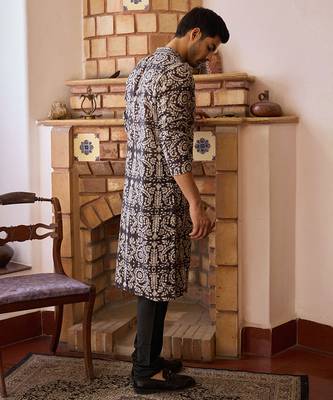 Black huzur kurta set 2
