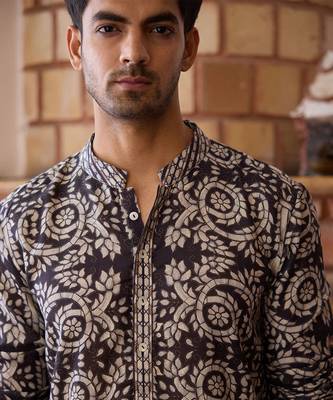 Black huzur kurta set 5