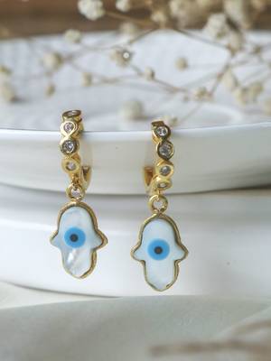 Hamsa hand gold plated bali 1